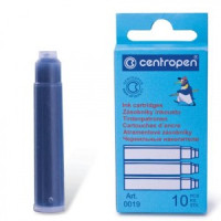 Картридж чернильный CENTROPEN КОМПЛЕКТ 10 шт., в упаковке с европодвесом, 0019, синий