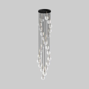 TK Lighting св-к подвес. 26x8W 620х620х2400 пластик золото/прозр./черн Aurora 10258