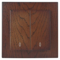 Nilson выкл. 2 кл. СУ (проходной), TOURAN WOOD, орех 24271009
