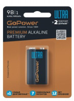 Э/п GoPower ULTRA Крона 6LR61 BL1 Alkaline 9V (1/10/240)