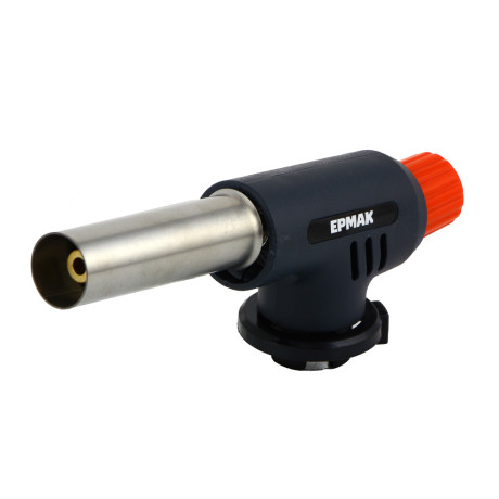 Горелка газ. с пьезорозжигом тм ЕРМАК, цанг. захват, шир. сопло, ударопрочн., 15х4х5,5см