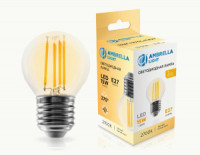 Ambrella лампа св/д шар G45 E27 15W(1270lm) 2700K 2K 45х72 филамент (нитевидная) 451523