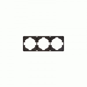 KRANZ MIELE ROUND Рамка 3 мест. (горизонт.) оникс KR-78-0753-3