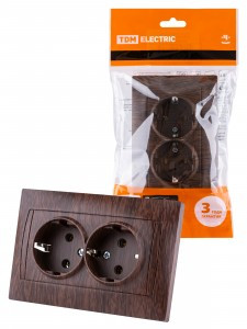 TDM Лама роз. СУ 2 мест. 16А (земля) венге SQ1815-0425