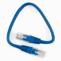 Cablexpert патч-корд медный UTP cat5e, 0,25 м, литой, многожильный (синий)
