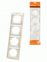 TDM Лама рамка СУ 4 мест. верт. перламутр SQ1815-0835