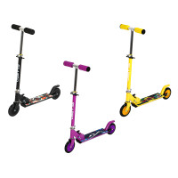 SILAPRO Самокат складной детский,79х64х29см, ABEC-7,колеса D12 см PVC, сплав алюминий 80%+железо 20%