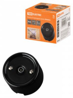 TDM Болонь Розетка TV проходная черная Ретро SQ1820-0254