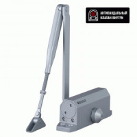 Доводчик дверной БУЛАТ ARCTIC ДД 504/5 A-S (80-150 кг) серебро, морозостойкий (10)