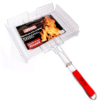 Решетка-барбекю металл с бортиками "стандарт" (32х26см)