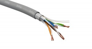 ЭРА SIMPLE Кабель витая пара F/UTP (FTP) 4PR 4х2х24AWG Cat5e CU d=0.48 PVC 305м 6114