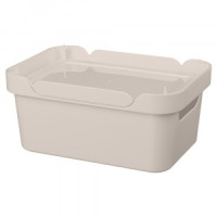 Ящик с крышкой универсальный "LUXE", 270x190x120 мм, 4,6л светло-бежевый 433205434 Бытпласт