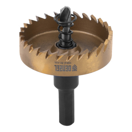 Коронка по металлу HSS, 50 мм, нитридтитановое покрытие Denzel