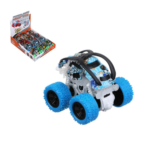 ИГРОЛЕНД Машинка инерционная "Монстр трак", свет, 3хLR44, ABS, 9х7,5х9 см, 4 дизайна