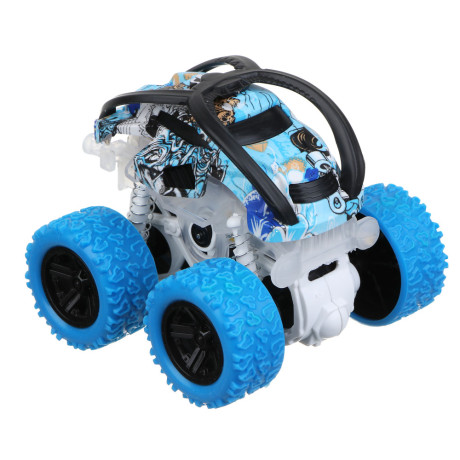 ИГРОЛЕНД Машинка инерционная "Монстр трак", свет, 3хLR44, ABS, 9х7,5х9 см, 4 дизайна