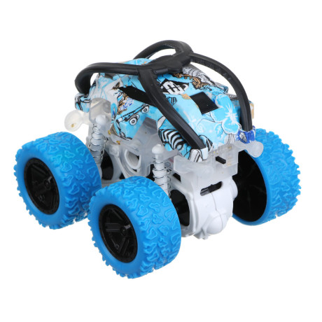 ИГРОЛЕНД Машинка инерционная "Монстр трак", свет, 3хLR44, ABS, 9х7,5х9 см, 4 дизайна