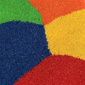 INBLOOM Песок декоративный цветной 1кг, 5 цветов, пакет