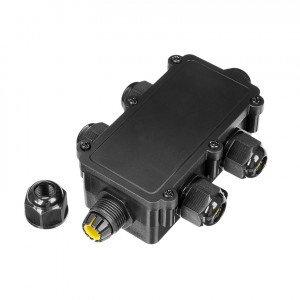 Woltaкоробка соед. герметичная WTB-WBQ/02B, 6 вводов, 3х2,5мм2, d 8-11мм, 24А, 162х108х38 IP68