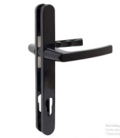 Комплект ручек ЛДМ АГН-85.25.67-75 RAL9005 черный. с пружин. м/о 85 "под пальчики" (12,3)