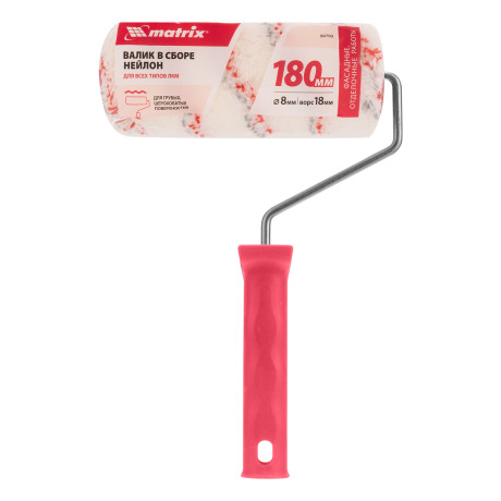 Валик "Нейлон Люкс", 180 мм, ворс 18 мм, D 48 мм, D ручки 8 мм, полиамид Matrix