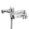 RAIN Смеситель для ванны Кристал, короткий излив, душ. набор, кран-буксы 1/2, латунь, хром