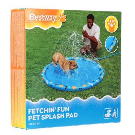 BESTWAY Надувной коврик с фонтанами для домашних животных FETCHIN' FUN, 147см, Fetchin' Fun Pet, 52