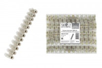 TDM колодка винтовая (ЗВИ) 12 пар 80А 35мм &quot;п/э&quot; бел. (уп. 10 шт., цена за 1шт) Народный SQ0510-0207