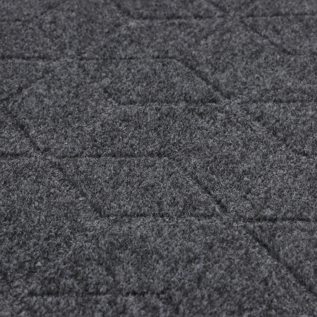 Коврик придверный, влаговпитывающий, антискользящий, SHAHINTEX ПРАКТИК Соты, 40х60, серый