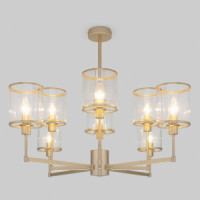 Eurosvet люстра 8x60W E14 850х850х633 мет золото/прозр. Inari 60144/8 Умный дом a061943