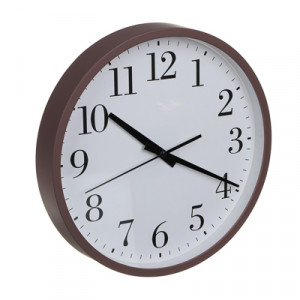 Часы настенные круглые, пластик, d30 см, 1xAA, арт.06-42