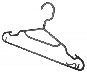 Вешалка-плечики 41см пласт.черн (4шт/уп,цена за уп)SLIM р.46 (20!) д/легкой одежды 434295513 Econova