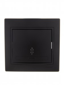 Lezard Мира выкл. СУ 1 кл. 10А (проходн.) черный бархат (корпус PC) 701-4242-105