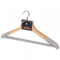 Вешалка-плечики 44,5см, деревянная, флокированная, 2шт/уп, древесный 107888 Leonord