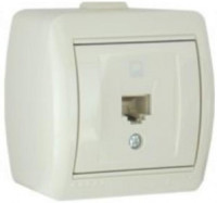 Lezard Ната роз. компьют. ОУ 1 мест. крем. (RJ45) (корпус PC) 710-0300-139