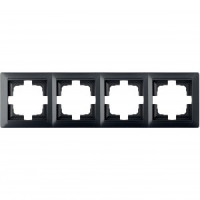 Bylectrica СТИЛЬ Рамка 4-х мест. черный графит, (ЮЛИГ.735212.217 черный графит)