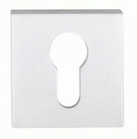 Накладка на цилиндр квадрат. PUERTO серия SLIM, матовый супер белый INET AL 03 slim MSW