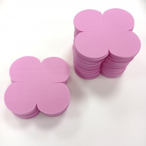 Uniel фоамиран для творчества,ярко-розовый 9х9см 2мм четырехлист.VR-PE7 20T20/S50X50/PWF006