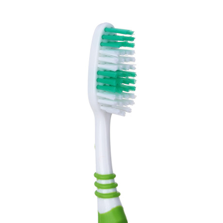 PROWAY Зубная щетка 1+1 с тонкой щетиной, пластик, резина, средняя жесткость, индекс5, степень 6<G<9