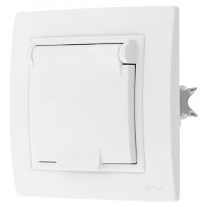 Bylectrica УЮТ роз. СУ 1 мест. бел. (земля, пластик, крышка, IP44) РС16-356