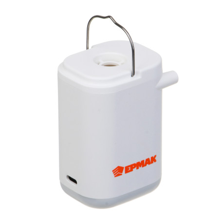 ЕРМАК Насос портативный, 5 насадок, фонарик, пауэрбанк, 2400мАч, 130х44х53 мм