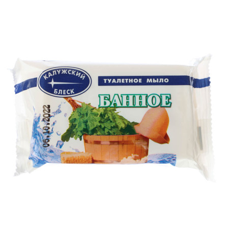 Мыло твердое туалетное "Банное",флоу-пак, 200г
