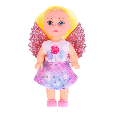 ИГРОЛЕНД Кукла с крылышками и цветн.волосами, 11 см, ABS, PVC, полиэстер, 13,5х4,5х18 см, 6 дизайнов