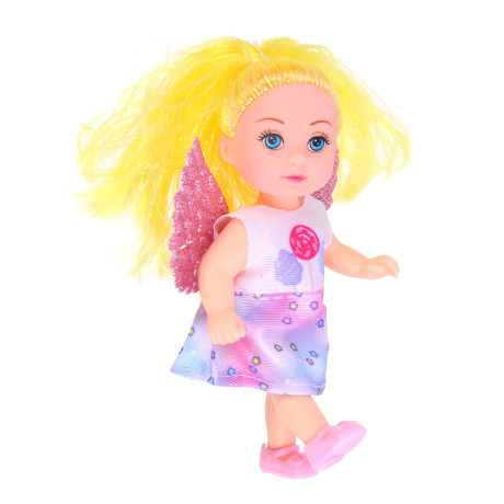 ИГРОЛЕНД Кукла с крылышками и цветн.волосами, 11 см, ABS, PVC, полиэстер, 13,5х4,5х18 см, 6 дизайнов