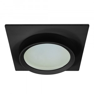 Feron св-к встр. под лампу GX53 черный квадрат IP44 110х110х42 DL505 51104