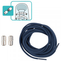 Шнурки для обуви с фиксатором эластичные (2шт/уп, цена за уп) темно-синие 105167 Рыжий кот