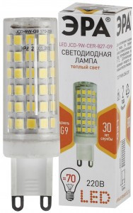 ЭРА стандарт G9 220V 9W (720lm) 2700K 2К 52х16 кукуруза LED JCD-9W-CER-827-G9