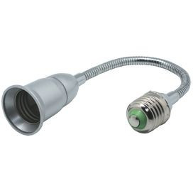 Ecola переходник гибкий с цоколя E27 на E27 300мм Серебряный A7L17SEAY (6!)