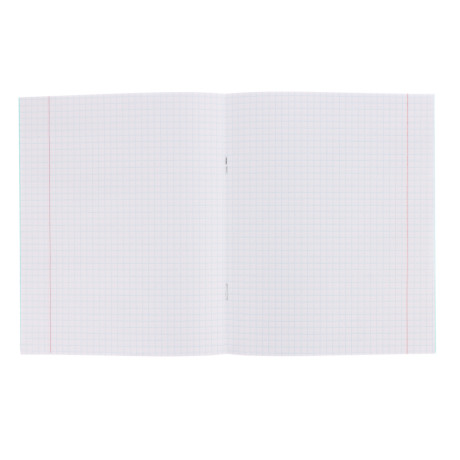 Тетрадь в клетку 12 л., БЕЛЫЕ ЛИСТЫ, зеленая обл., скрепка