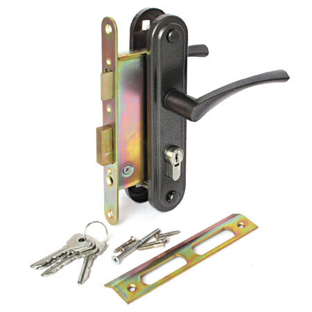 Замок врез ЗВ4-3.07 Зенит (серебро) с ручками \15