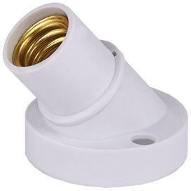 Ecola патрон накладной наклонный E14 Белый AB4SNWEAY (10!)